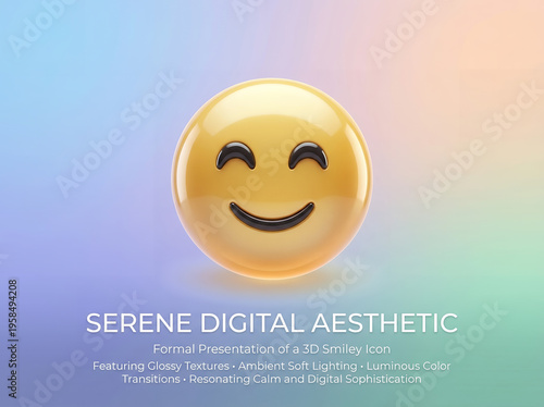 A cheerful yellow cartoon ball with a happy smiley face expression and a fun vector illustration of happy easter eggs isolated on white to represent joy and happiness