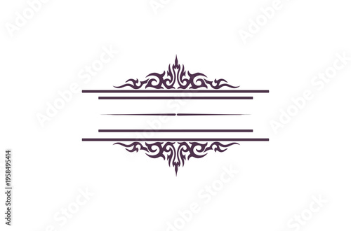 Elegant decorative frame on black background ornamental design