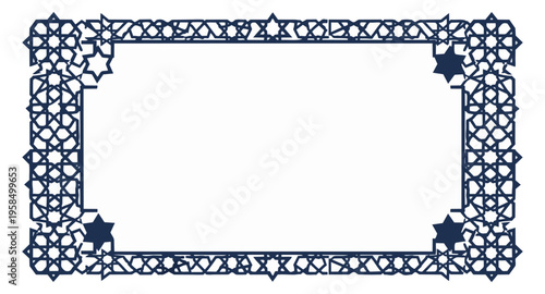 Geometric frame design decorative element for layouts and presentations