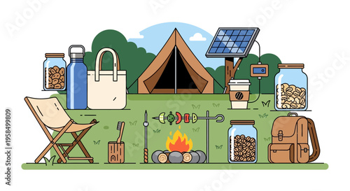 Camping gear and accessories for outdoor adventure