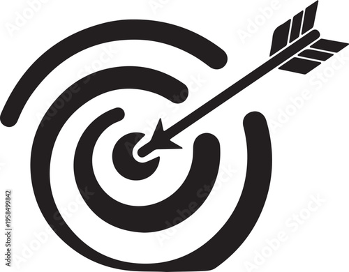Bullseye target with arrow logo
