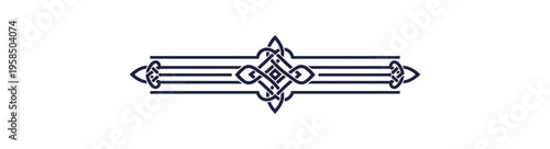 Abstract geometric design element over black background