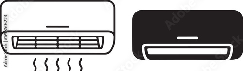 Split air conditioner indoor unit in white and black