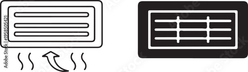 Air conditioner and heating vent icons