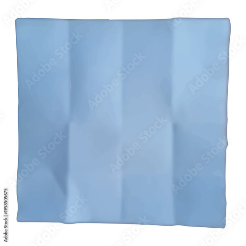 Blue paper and plastic bags isolated on white background for packaging and shopping design