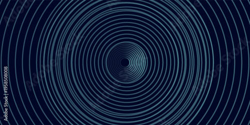 Blue abstract background with glowing circles. Swirl circular lines pattern. Geometric spiral. Twirl element. Modern graphic design. Futuristic technology concept. circle vector ilustration