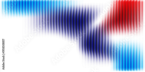 3d render, dynamic abstract geometric stripes in blue and green gradient on a black background