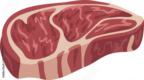 Raw Steak Cuts Illustration Set | Butcher Meat Collection