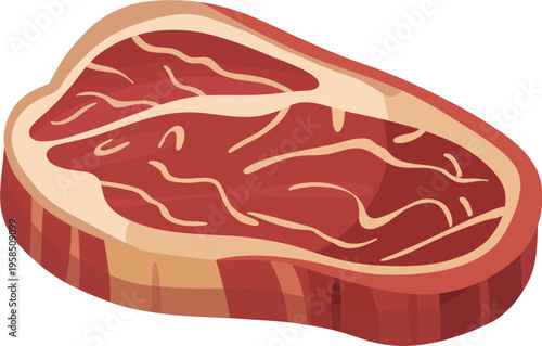Raw Steak Cuts Illustration Set | Butcher Meat Collection