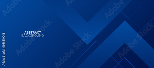 Modern Blue geometric shapes abstract technology background. Square lines pattern