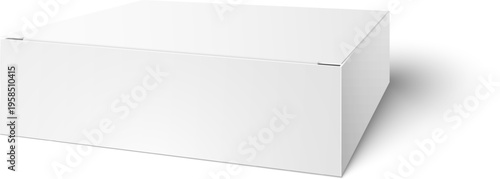 White blank flat box packaging template mockup