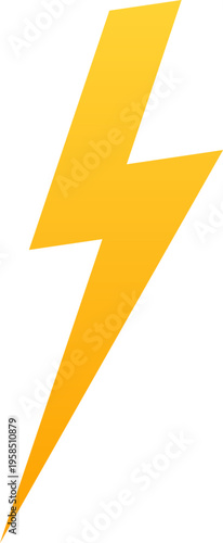 Free Download Yellow lightning bolt icon representing power and speed - GFXLoad