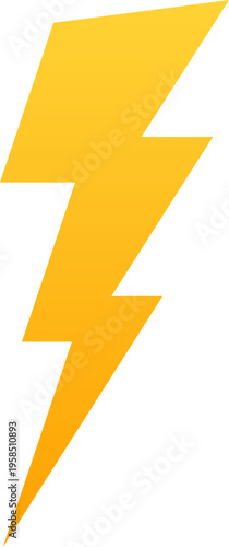 Free Download Yellow lightning bolt graphic representing electricity and power - GFXLoad