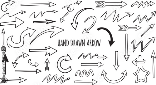 Hand drawn arrow collection unique hand drawn arrows