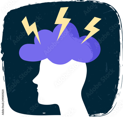 Person experiencing stress and anxiety in mind