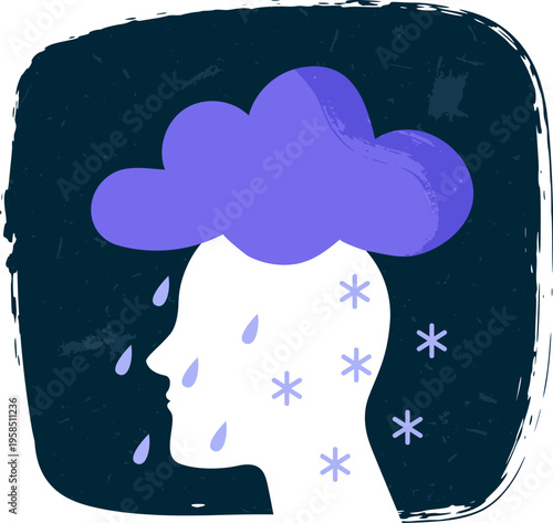 Person experiencing mixed emotions and mental health issues