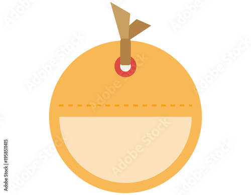 シンプルなタグのイラスト　フレーム　枠　付箋