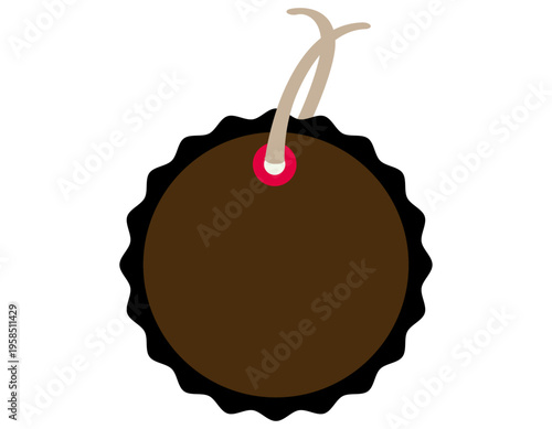 シンプルなタグのイラスト　フレーム　枠　付箋