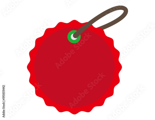 シンプルなタグのイラスト　フレーム　枠　付箋