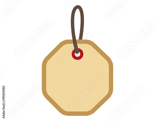 シンプルなタグのイラスト　フレーム　枠　付箋