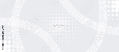 Light Abstract Minimalist Background with Curved Lines. Geometric stripe line art design. Minimal lines pattern. Modern futuristic concept.