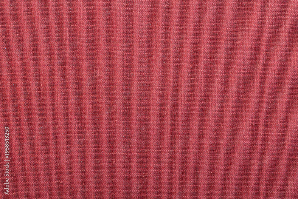 Fototapeta premium Red textile texture with fine woven fibers