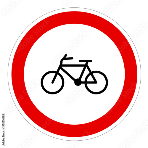 bicycle road vector sign