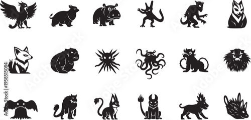  Mythical creatures from various mythologies and folklore.