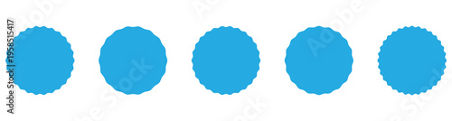 Blue starburst sale badges and promotional stickers icon set vector. Special offer, promotion, discount symbol. This icon use sale stickers  , price tags, starbursts, label, quality marks etc. Eps 10