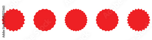  Starburst shape badge for sale sticker, discount label, price tag design, promotional starburst banner, abstract sunburst emblem for marketing and advertising graphics. Vector illustration. Eps10