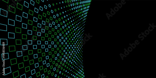 Dark Blue, Green vector background with rectangles. Glitter abstract illustration with rectangular shapes. Modern template for your landing page.