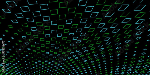 Dark Blue, Green vector background with rectangles. Glitter abstract illustration with rectangular shapes. Modern template for your landing page.