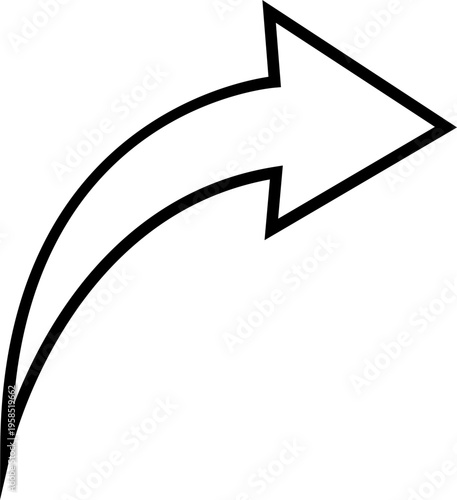 Curved Arrow Icon Group in Line Style Vector, Direction Pointer Navigation Symbol Bundle Pack, Swirl Rotate Flow Sign Silhouette Outline Design