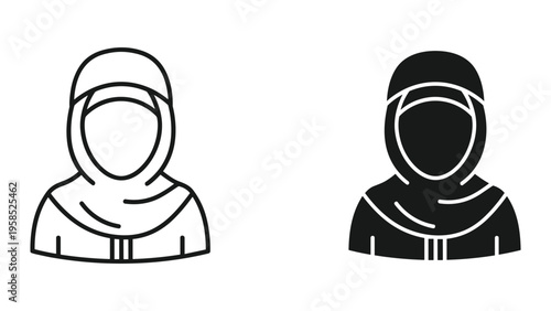 Woman Hijab Icon Symbol Business Professional