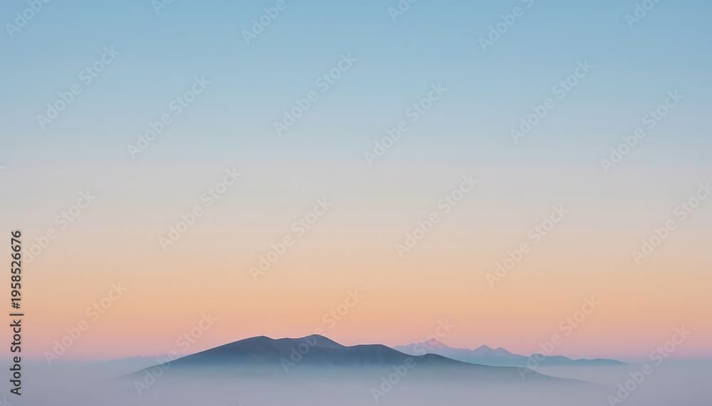 Obraz premium Minimalist Mountain with Copy Space