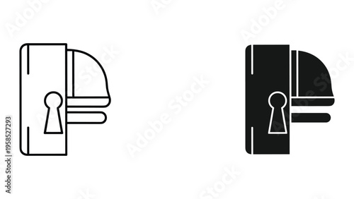 Keyhole Door Lock Mechanism Security Access