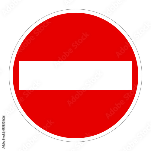 Free Download No Entry, Vector Road Sign - GFXLoad