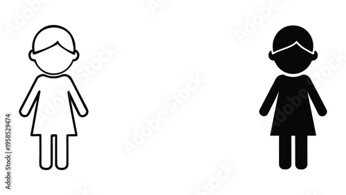 Person Icon Silhouette Contrast Business Concept