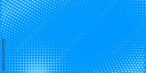 Modern navy blue pop art background with halftone dots in comic style