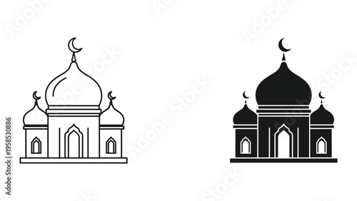Mosque Architecture Silhouette Islamic Cultural Icon Commerce
