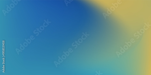 Abstract blurred gradient mesh background in blue and yellow colors of national flag of Ukraine. Poster or banner template.