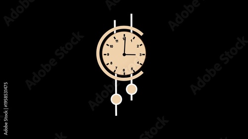Time lapse of spinning clock animation in 24 Hour. Seamless motion animated footage.4 k video