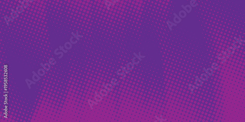 Pop art purple background in retro comic book style with halftone texture. Superhero cartoon fun backdrop design