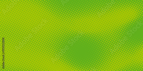 Bright green dotted retro pop art background in comic book style. Funny superhero backdrop mockup with dotted design