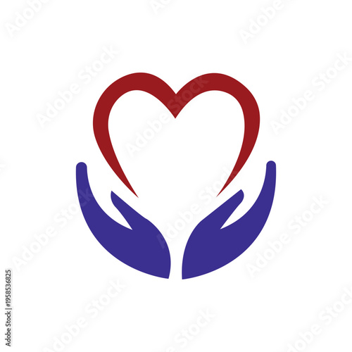 Heart care logo design template vector icon illustration healthrelated abstract 