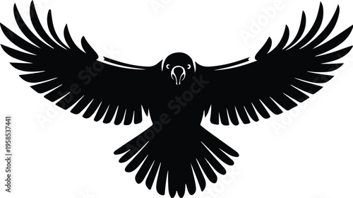 Raven Silhouette Icon Collection Set