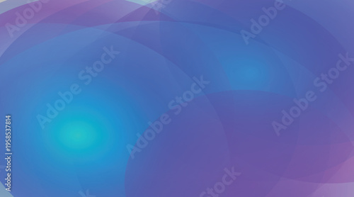 Minimalist background designs display deep blue and purple overlapping gradient circles. This abstract vector illustration creates a smooth bokeh effect tailored for digital screens. 