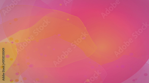 EPS vector landing page design template. Warm sunset pastel color paint splatters. Fluid overlapping translucent shapes layout. Abstract pink and orange watercolor backdrop. 