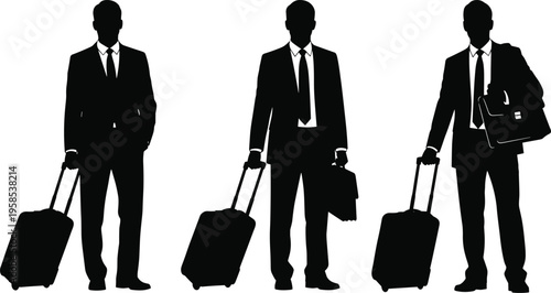 Vector set of black pig silhouettes in various poses including standing and lying down, isolated on white background for livestock designs.