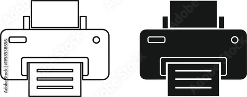 Printer Icon for Printing, Office, and Document Management Concepts.
